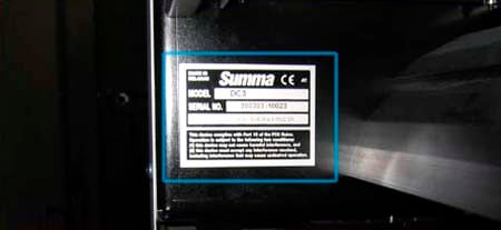 DC Series serial number in the back, on the left leg